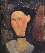 Amedeo Modigliani Woman with a Velvert Ribbon (mk39) china oil painting artist